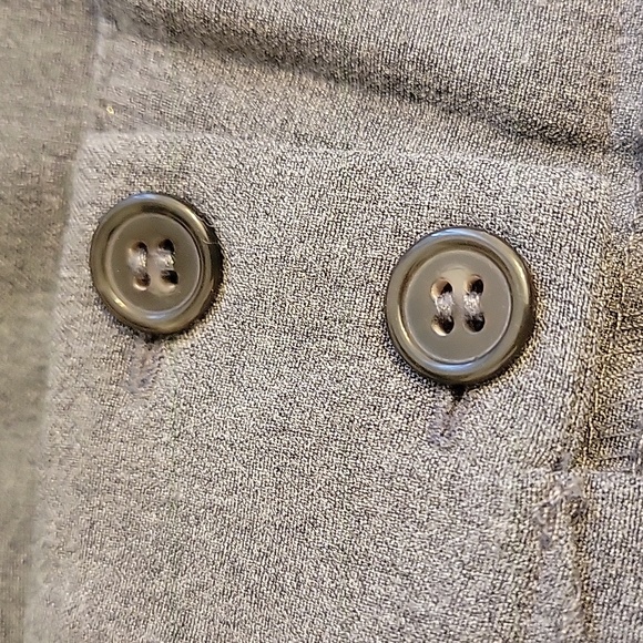 Wide leg flannel grey trouser pants - Picture 9 of 9